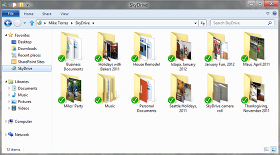 Explorateur de fichiers Skydrive Windows 8 fournira une intégration poussée de Skydrive