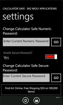Calculator Safe Passwords