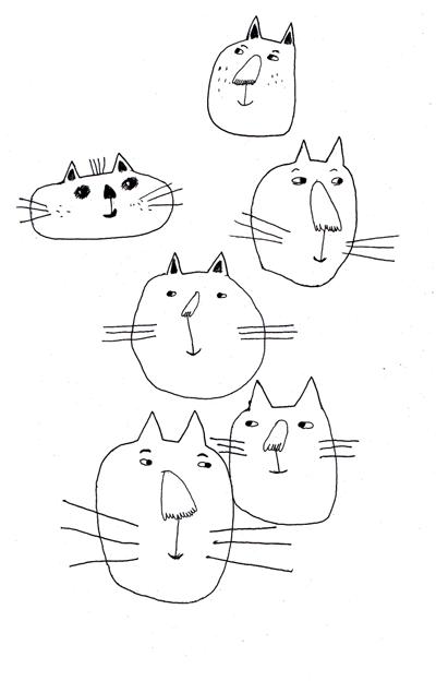 C'est drôle je dois dessiner des chats alors que j'e...