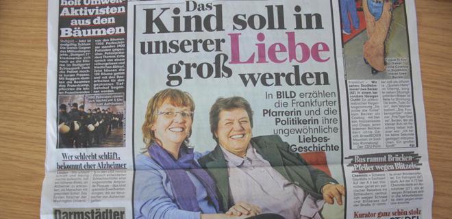 Bild-Zeitungsartikel zur Pfarrerin