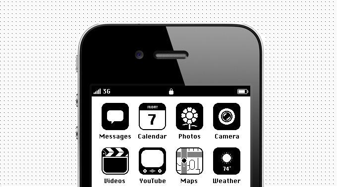 Thème Mac OS 1986, disponible pour iPhone jailbreaké...