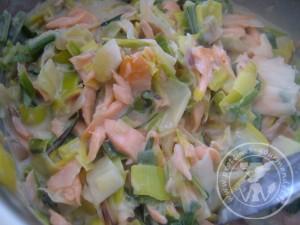 Crème de saumon aux poireaux