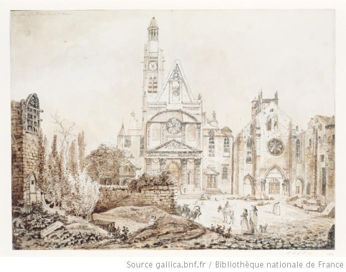 La vieille Eglise Ste-Geneviève et St Etienne : [dessin] / D. Duchateau - 1
