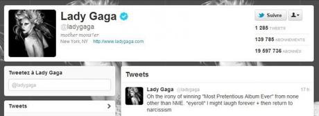 Lady Gaga n’a pas apprécié le prix decerné par NME