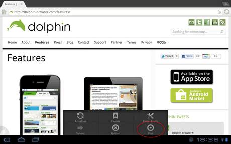 Dolphin Browser HD pour Android : Comment changer le User Agent?