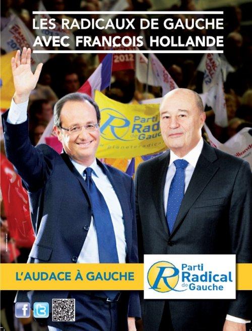 Breves : L’affiche du PRG en soutien à François Hollande