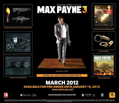 Max Payne 3: détails de l’édition collector