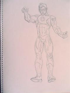 Green Lantern: le crayonné.