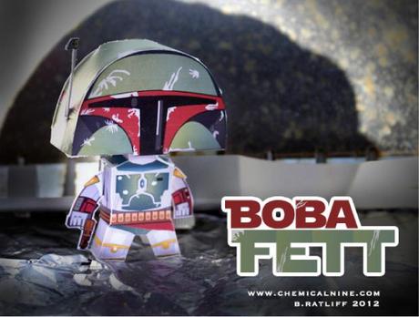 Boba Fett en papertoy (Star Wars)