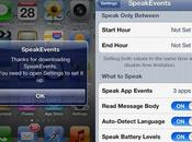SpeakEvents: voix annonçait notifications iPhone...