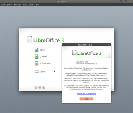 LibreOffice 3.5 disponible via le dépôt PPA