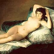 La «Maja desnuda» de Goya (détail)