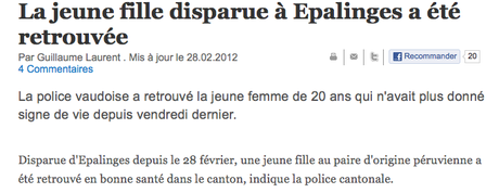 24heures 24 Heures et la jeune fille « au paire »