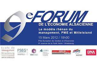 Sur votre agenda  : Le 9ème Forum de l'Economie Alsacienne