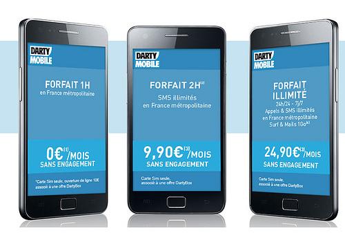 Darty Mobile propose un forfait à 0 €, identique à celui de Free Mobile...