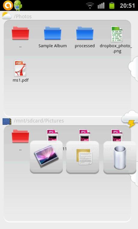 FileDrop : Application Android pour transférer vos fichiers sur votre compte Dropbox par un simple Drag & Drop