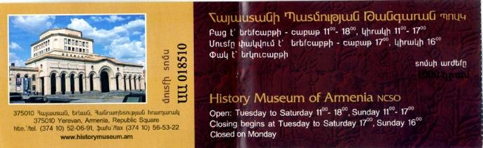 Erevan musée d’histoire