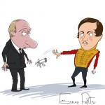 Dantes lance son gant blanc à Poutine au lieu de Pouchkine