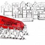 Dans le cerceuil: le sport russe. Dans le cimetière: la science, l'éducation, l'art...