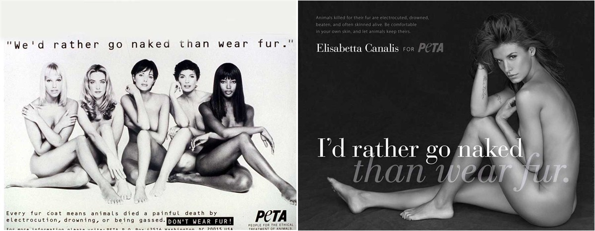 Les mannequins pour PETA