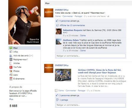 reseaux sociaux et nutritionn sportive