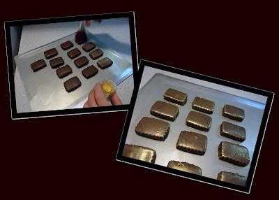 Chocolats fins - lingots d'or au gianduja