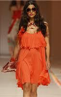 Robe corail de Mango