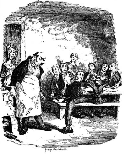 Oliver Twist, dessin de Cruikshank