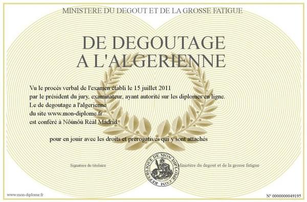 Les algeriens et le Dégoutage
