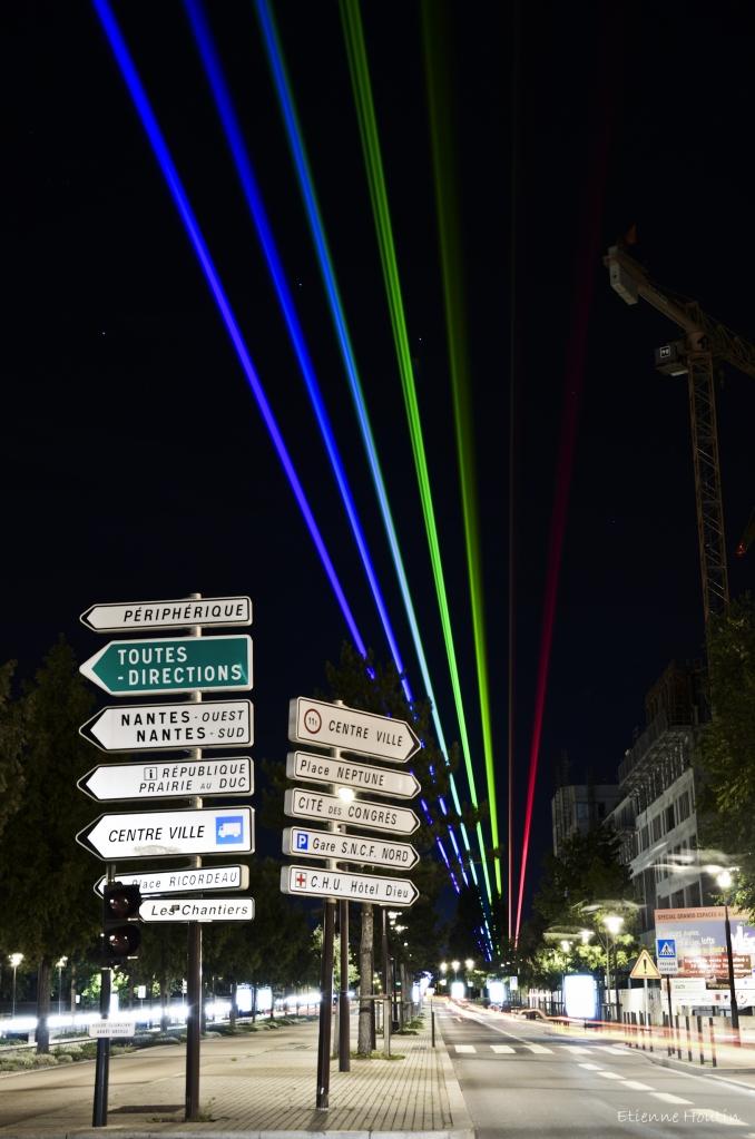 Un arc-en-ciel laser