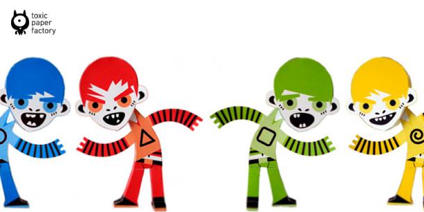 Papertoys Elements & Elementals (x 4)