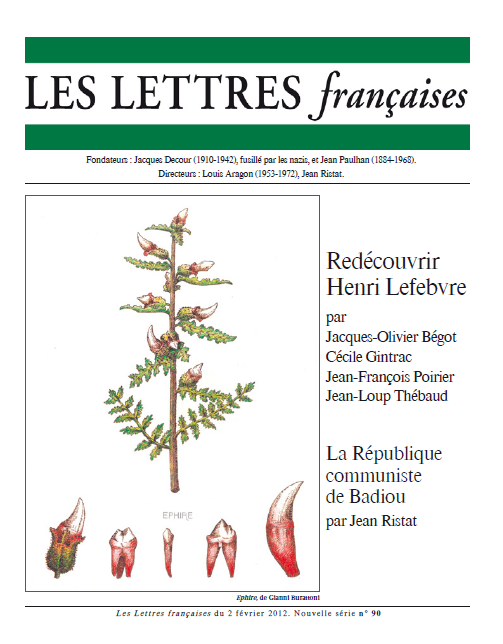 Revue culturelle et littéraire les lettres françaises N° 90 février 2012