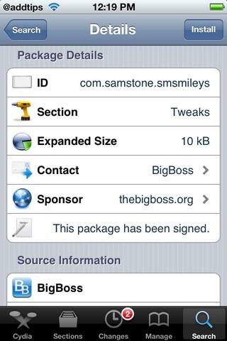 SMSmiley Cydia