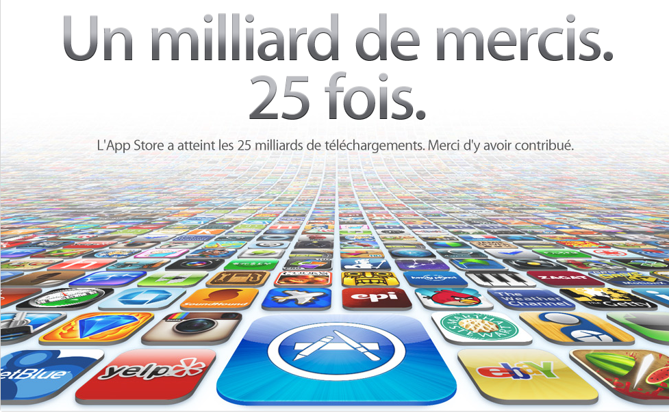 25 milliars d’applications téléchargées : c’est fait !