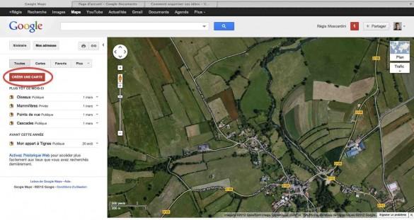 capture écran google maps création carte 585x311 Tutoriel : comment utiliser Google Maps en photo animalière