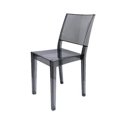 chaise grise transparente