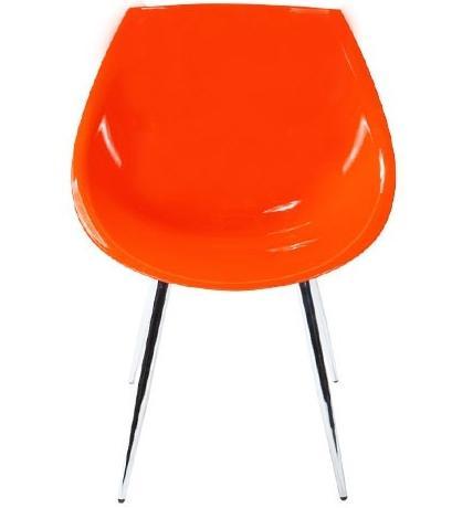 chaise orange rétro