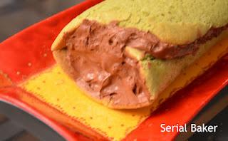 Gâteau roulé thé vert matcha et chocolat