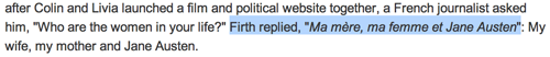 Il exagère des fois, je trouve. “Et Jane Austen”,...