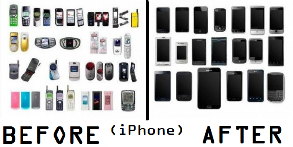 iphone before after 600x302 [M R] Guerre des brevets Apple ou viens là que je te crache dessus marque du démon !