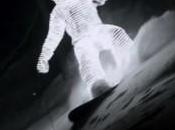 surfeur neiges fend nuit