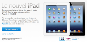 Les pré-commandes du nouvel iPad sont ouvertes
