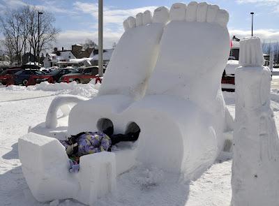 Sculpture 3D Baie-Comeau 2012, le jour...