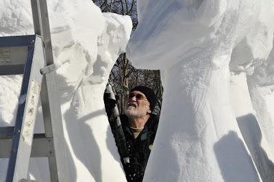 Sculpture 3D Baie-Comeau 2012, le jour...