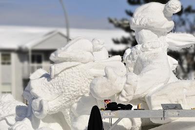 Sculpture 3D Baie-Comeau 2012, le jour...