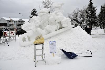 Sculpture 3D Baie-Comeau 2012, le jour...