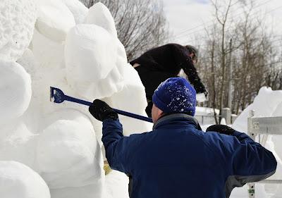 Sculpture 3D Baie-Comeau 2012, le jour...