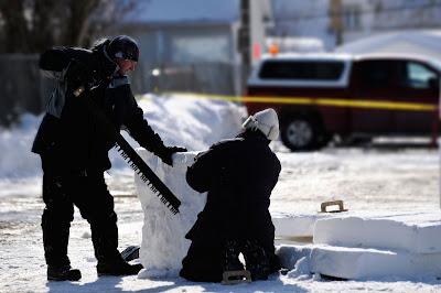 Sculpture 3D Baie-Comeau 2012, le jour...