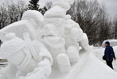 Sculpture 3D Baie-Comeau 2012, le jour...