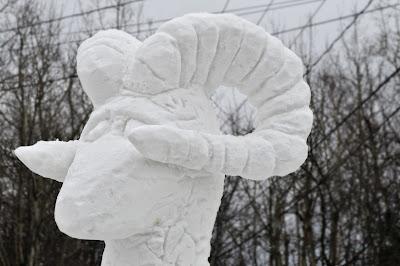 Sculpture 3D Baie-Comeau 2012, le jour...